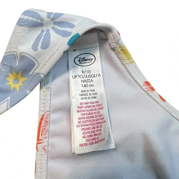 Disney Moana Two Piece Halter Bikini Skirt Set Size 9/10 - Picture 8 of 9